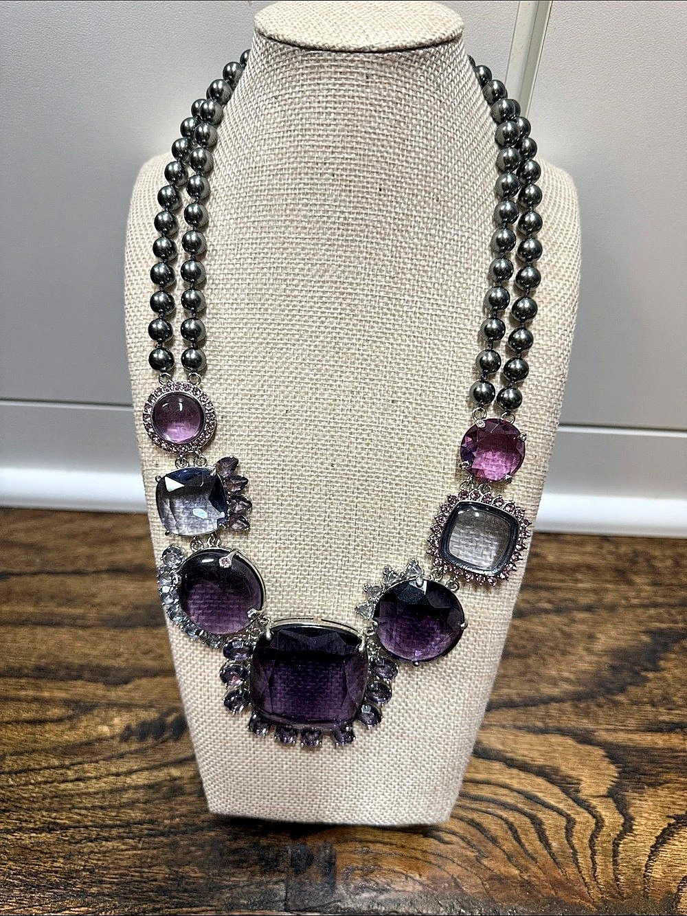 Purple Statement Necklace Like New